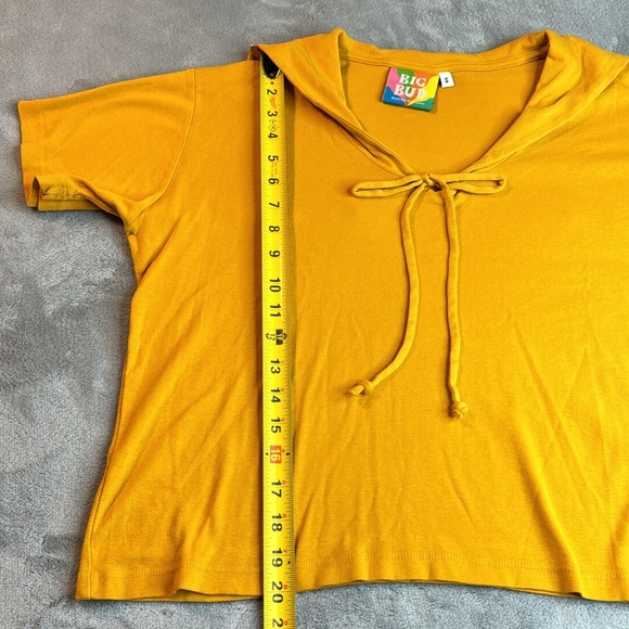 NWOT Big Bud Press Sailor Tee Top Mustard Yellow Size Small - Picture 12 of 12